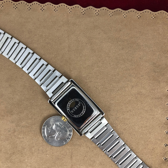 Vintage Elegant Guess 2Tone Gold Silver Tank Watch main image 5